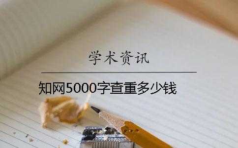 知网5000字查重多少钱